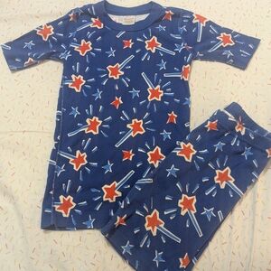 Hanna Andersson Red and Blue Star Kids Pajamas